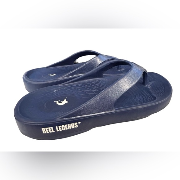 🐟 REEL LEGENDS! LIKE NEW SLIDE! NAVY UNISEX!! STRONG, DURABLE, COMFY! - Picture 12 of 15